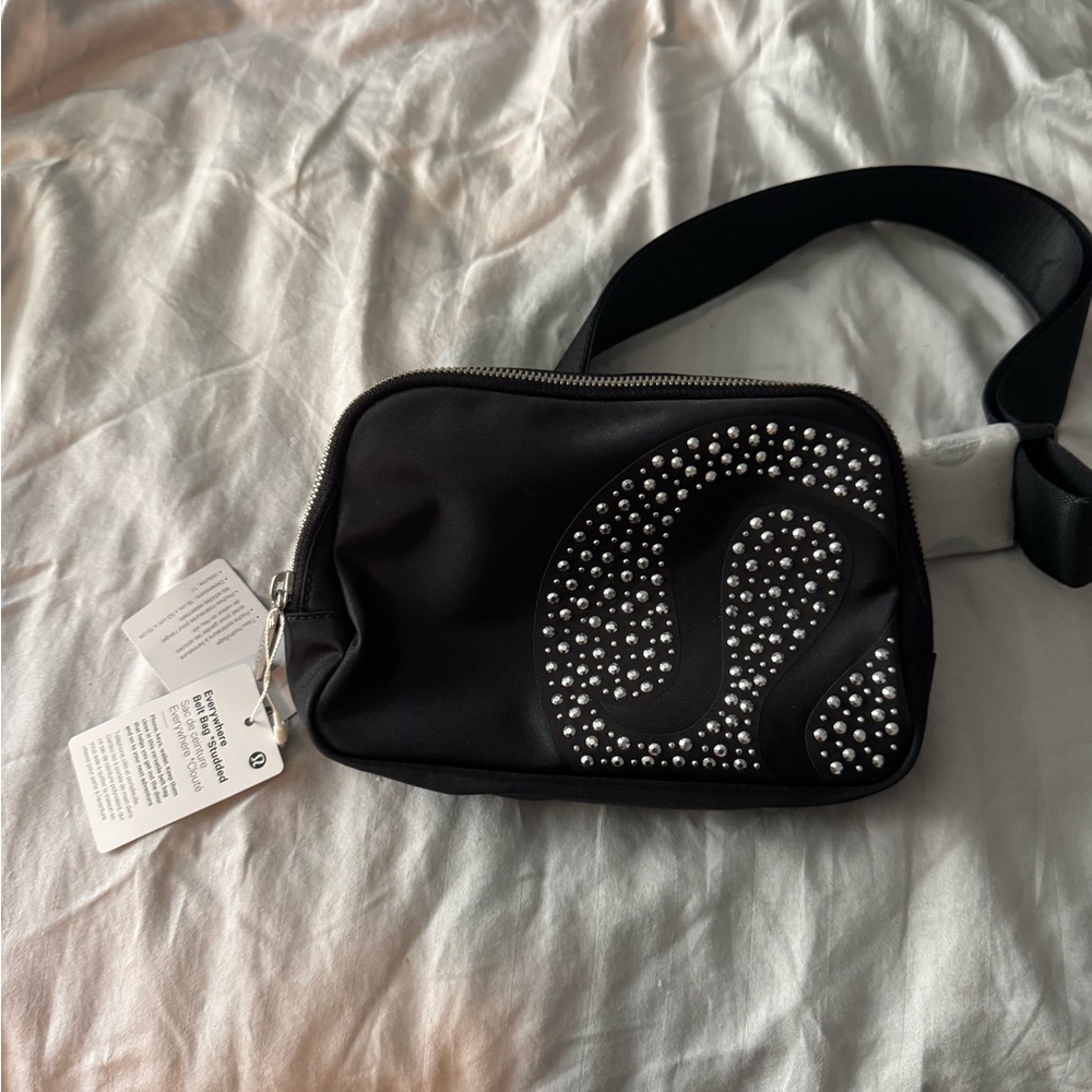 lululemon athletica Black Studded Crossbody Bag
